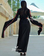 Load image into Gallery viewer, Black Simple Elegant Embroidered Dress
