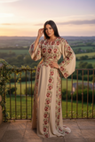 Blooming Elegant Thoub Embroidered Palestinian Thobe