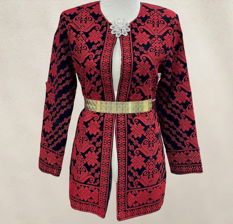 Red Long Jacket Embroidery