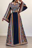Majdalway Blue Embroidered Palestinian Fellahi Thobe