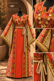 The Winged Metallic Palestinian Coral Burnt Terracotta Thoub