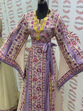 Purple Simply Elegant Thoub Embroidered Palestinian Dress