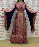 Deep  Embroidery Traditional Palestinian Thobe Machine Made