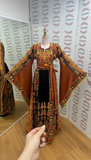 Bronze Glow Satin Bell Sleeve Thoub