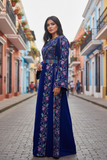 Blue Velvet Bloom Stunning Thoub