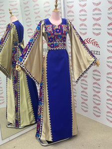 Blue Simple Elegant Embroidered Dress