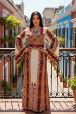 Load image into Gallery viewer, Sitt Al-Kul Thobe Embroidered Palestinian Fellahi
