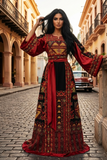 Red Embroidery The Sultanah Collection Palestine Thoub