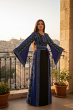 The Blue silk Fashion Dress