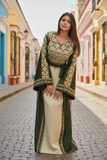 Simply Elegant Wide Sleeve Thoub Embroidered Palestinian Thobe