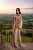 Blooming Elegant Thoub Embroidered Palestinian Thobe