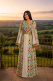 Blooming Elegant Thoub Embroidered Palestinian Thobe