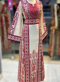 Etameen Ivory Shade Traditiona Embroidered Palestinian Fellahi Thobe