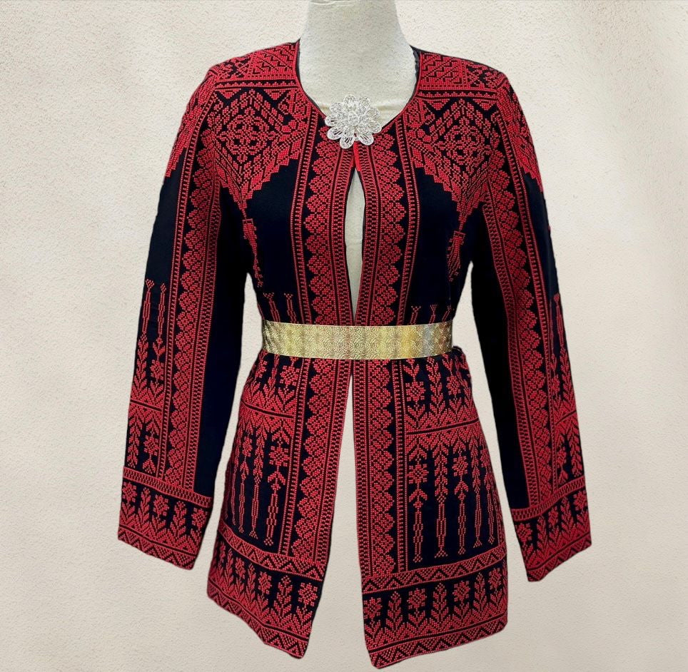 Red Long Jacket Embroidery