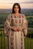 Blooming Elegant Thoub Embroidered Palestinian Thobe