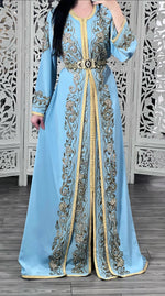 Load image into Gallery viewer, Elegant Selection 2 pieces Moroccan Handmade stone caftan Heavy
