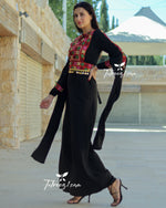 Load image into Gallery viewer, Black Simple Elegant Embroidered Dress
