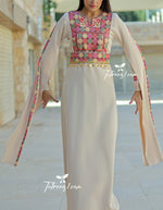 Load image into Gallery viewer, Beige A Simple Elegant Embroidered Dress
