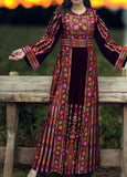 Beautiful Maroon Emberoidery Velvet Stone Embroidery Thobe