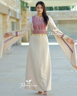 Load image into Gallery viewer, Beige A Simple Elegant Embroidered Dress
