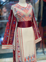 Load image into Gallery viewer, Beautiful Modern cream Embroidery Thoub
