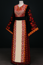 Load image into Gallery viewer, 🌟 Traditional Palestinian Thobe – Machine Embroidered
