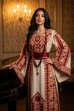 Maroon Traditional Embroidered Palestinian Thobe