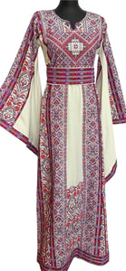 Traditional Palestinian Thobe – Pink Elegance Embroidery