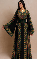 Load image into Gallery viewer, Green Embroidery Traditional luxurious touch Thoub
