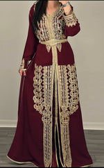 Load image into Gallery viewer, Elegant Selection 2 pieces Moroccan Handmade stone caftan
