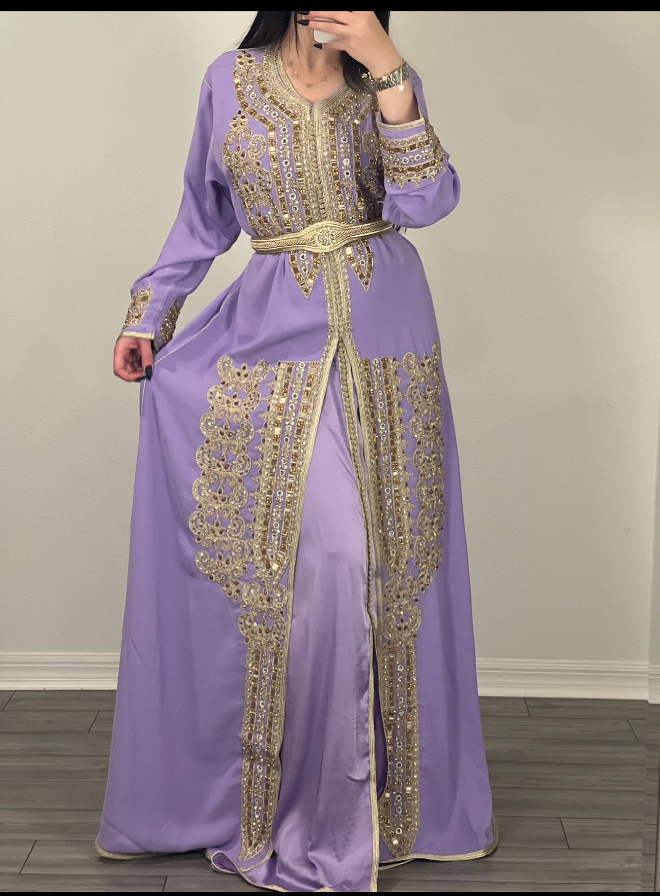 Elegant Selection 2 pieces Moroccan Handmade stone caftan