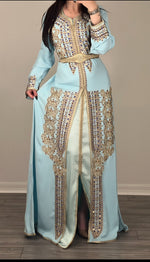 Load image into Gallery viewer, Elegant Selection 2 pieces Moroccan Handmade stone caftan
