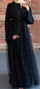 Made in dub Lace Pearls Abaya
