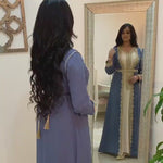 Load and play video in Gallery viewer, 2 pieces caftans Moroccan With Gold Emberoidery
