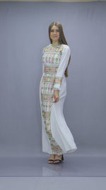 Load and play video in Gallery viewer, Green Simple Modest Embroidered Long Dress
