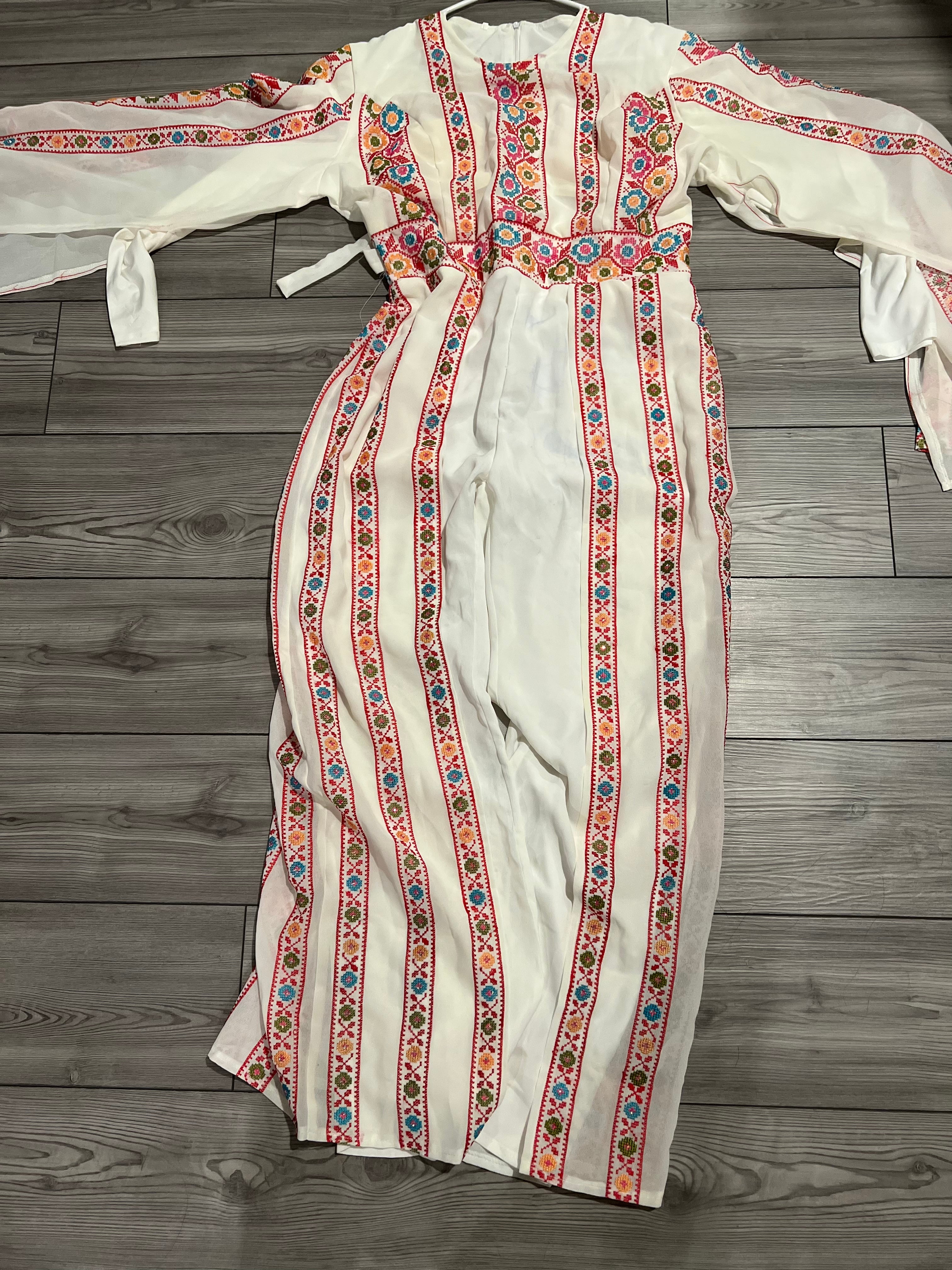 Embroidery Modern Full Cover overall skirt Jumpsuit