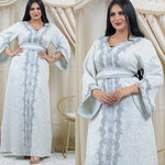 Charger l&#39;image dans la galerie, Dubai Collocation Moroccan Caftan Long Maxi - Tatreez1
