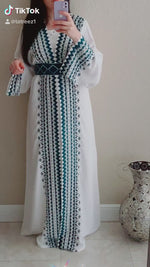 Load and play video in Gallery viewer, Luxury Embroidery caftan abaya 2 Pieces
