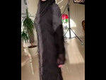 Charger et lire la vidéo dans la visionneuse de la Galerie, Made in dubai In Black Tassel Jacket abaya
