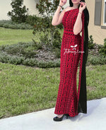 Load image into Gallery viewer, Stunning Red Carpet One Shoulder Fully Embroidery Long Dress
