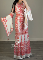 Load image into Gallery viewer, Miss Princess With Red Embroidery Long Thoub Dress
