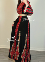 Load image into Gallery viewer, Red &amp; Black Stylish Beautiful Palestinian Embroidery
