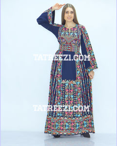 Stunning Modern Blue Embroidery Thoub