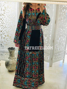 Stunning Modern Blue Embroidery Thoub