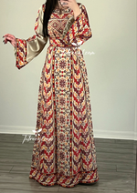 Charger l&#39;image dans la galerie, Beige Princess Elegant Fully Embroidery Thoub

