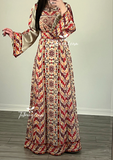 Beige Princess Elegant Fully Embroidery Thoub