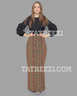 Charger l&#39;image dans la galerie, Beige MultiColor Beautifully Embroidered Long Skirt
