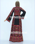 Charger l&#39;image dans la galerie, Multicolor Red Embroidered Jordanian Palestinian Thoub Dress
