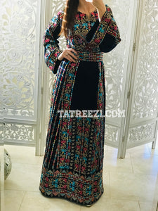 Stunning Modern Blue Embroidery Thoub