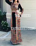 Astonishing Traditional Kashmir Embroidered Palestinian Fellahi Thobe